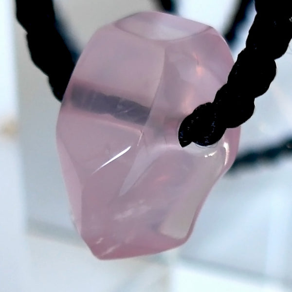 Gemmy Rose Quartz Pendant by Lawrence Stoller