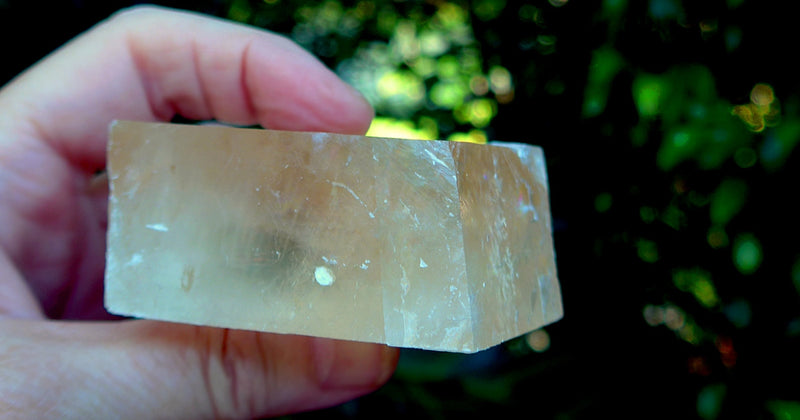 Huge Pale Orange Calcite Rhombohedron