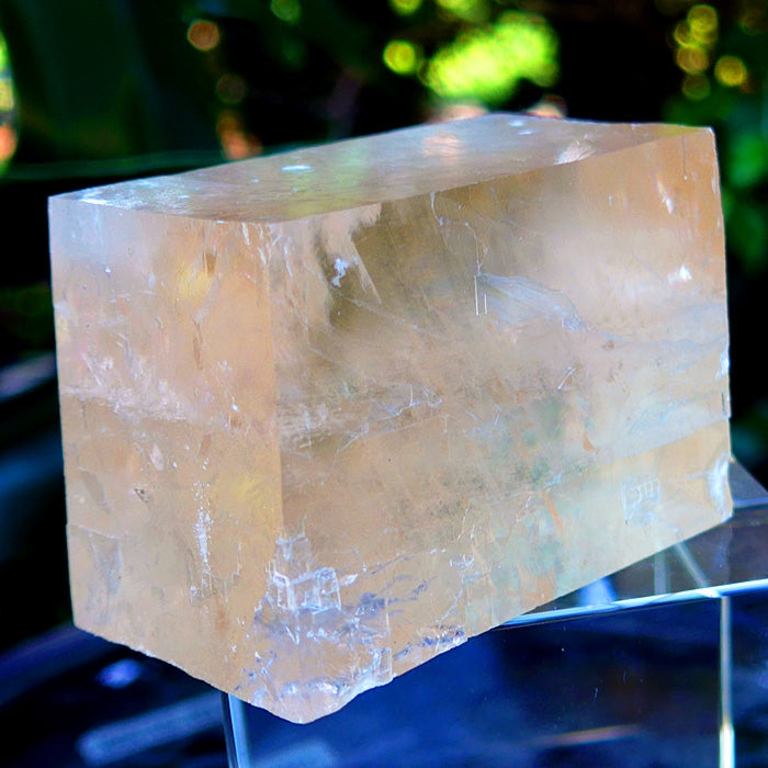 Huge Pale Orange Calcite Rhombohedron