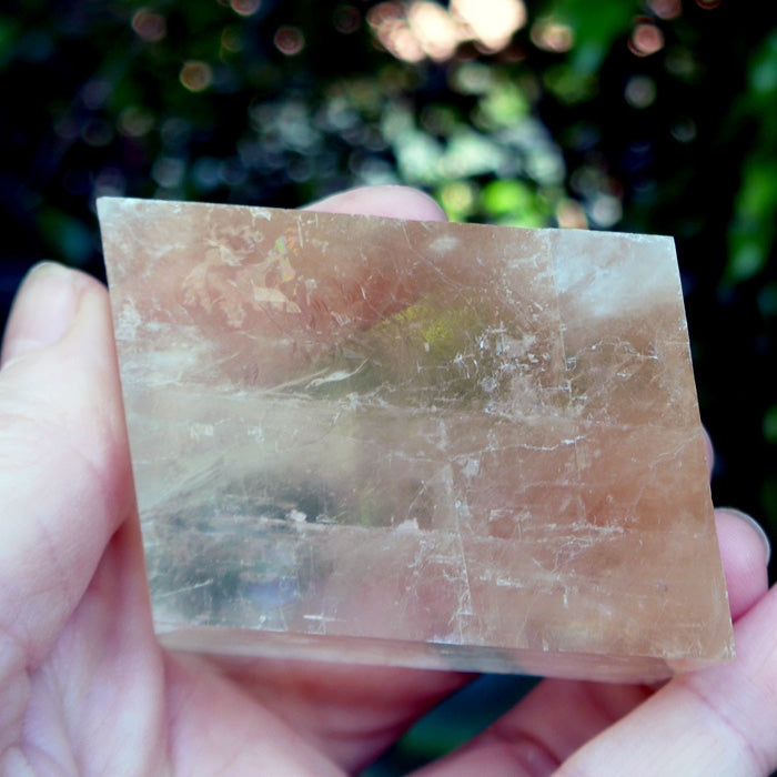 Huge Pale Orange Calcite Rhombohedron