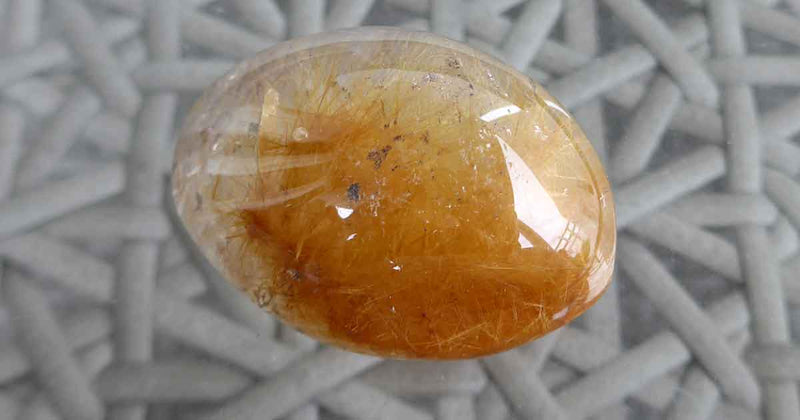 AAA Golden-Orange Rutile Starburst Lens