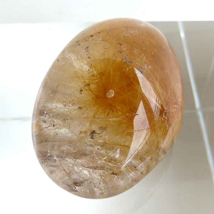 AAA Golden-Orange Rutile Starburst Lens