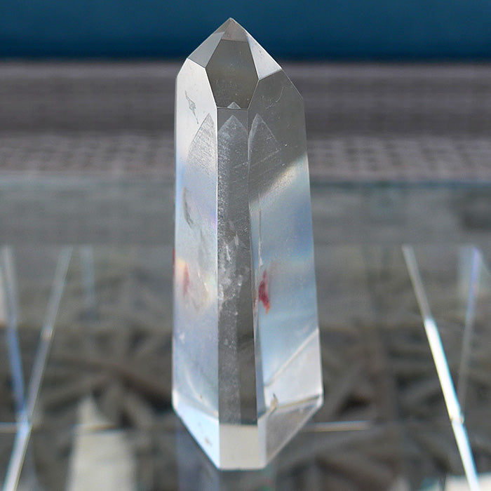 Polished Isis Face Phantom Quartz Altar