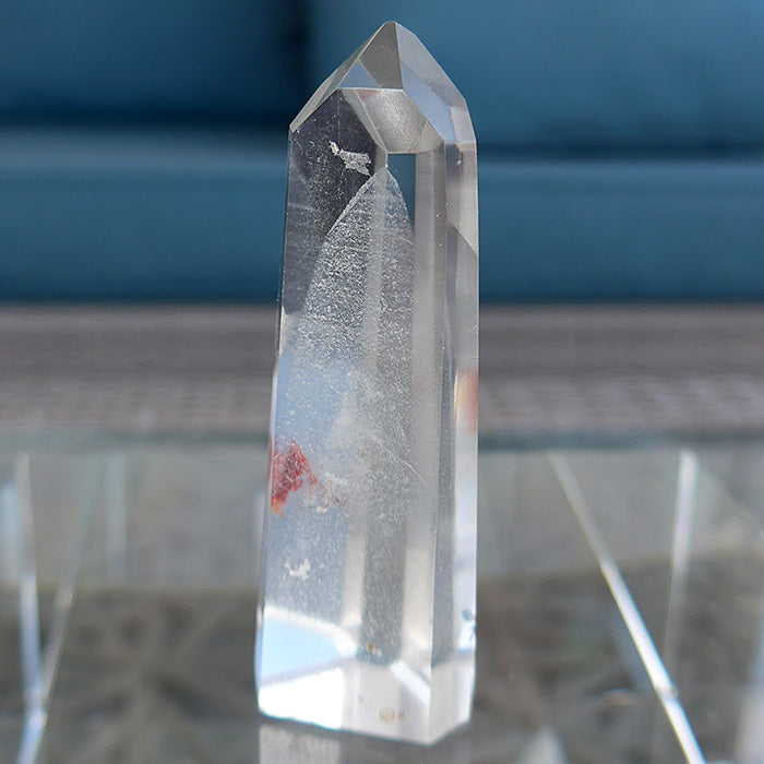 Polished Isis Face Phantom Quartz Altar