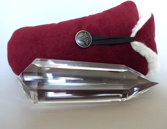 2X PRICE DROP: Phat Isis Golden Dolphin Vogel Phi Crystal Healing Wand