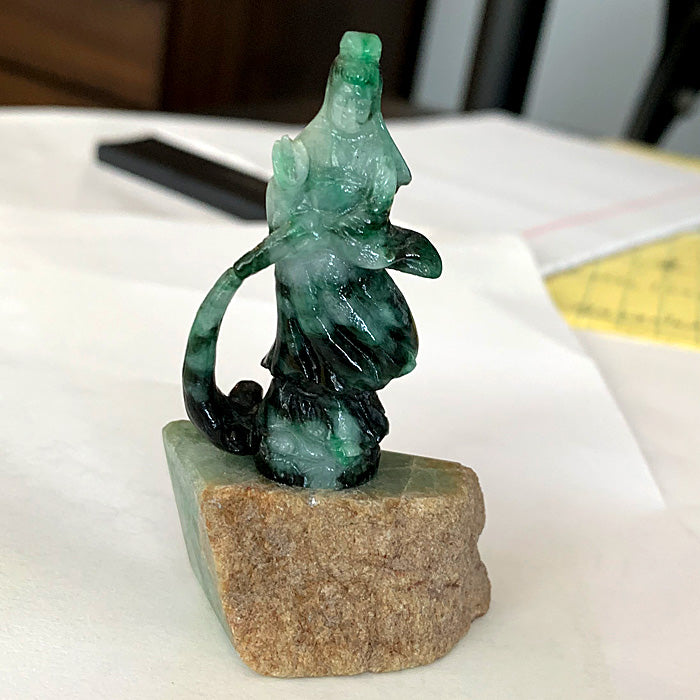 Green Jade Kuan Yin Statue