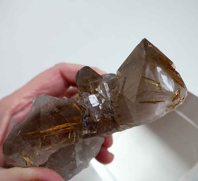 Smoky Rutile Elestial Quartz Cluster