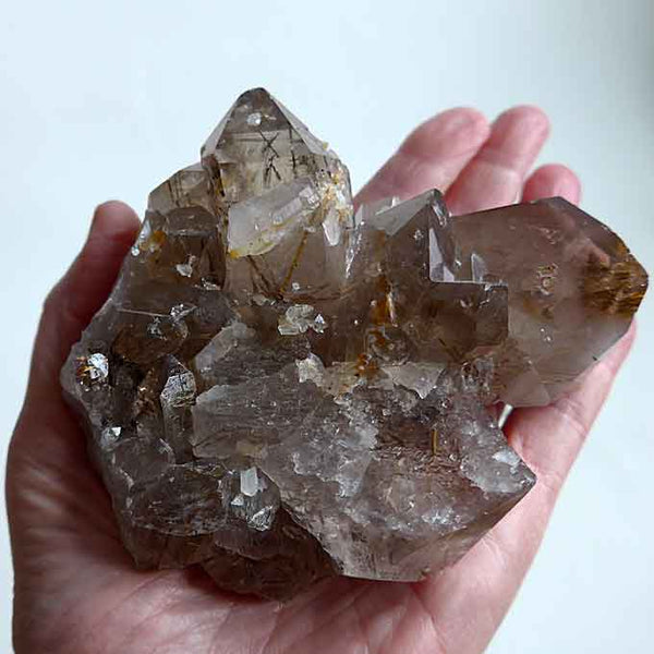 Smoky Rutile Elestial Quartz Cluster