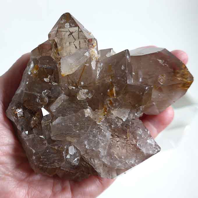 Smoky Rutile Elestial Quartz Cluster