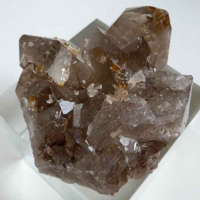 Smoky Rutile Elestial Quartz Cluster