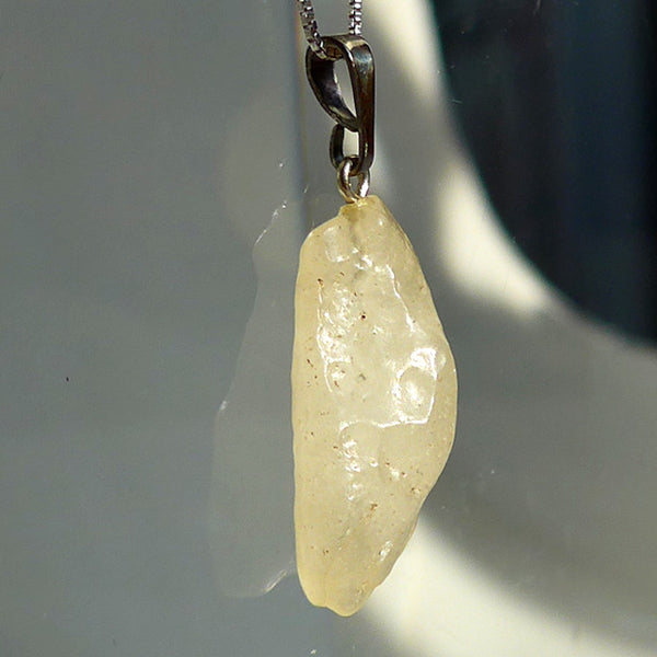 Long Narrow Libyan Desert Glass Pendant