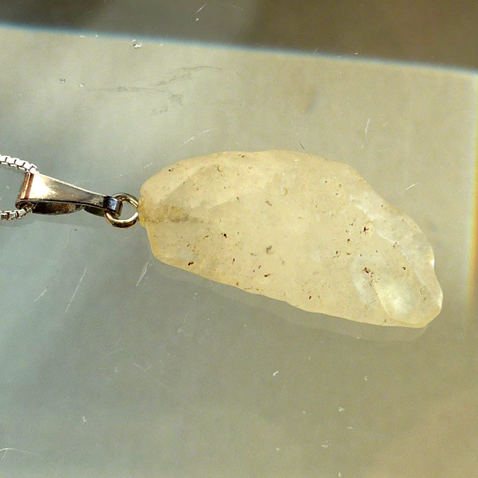 Long Narrow Libyan Desert Glass Pendant