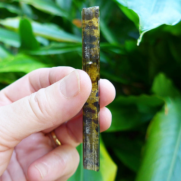 Long Olive Green and Umber Epidote Specimen