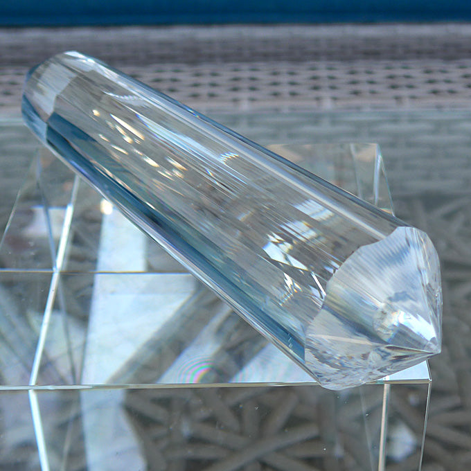 DOUBLE PRICE DROP: Long Slim 4 Flower Petal 6 Gate 108 Facet Vogel Phi Crystal Healing Wand