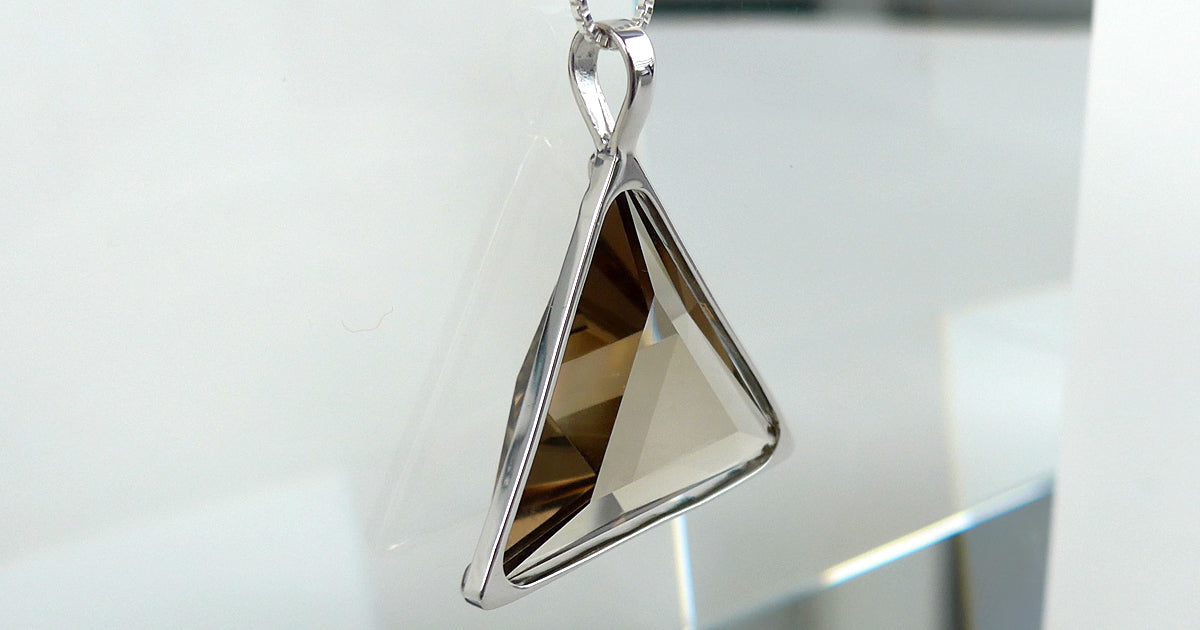 Non Tarnishing Smoky Quartz Star of David