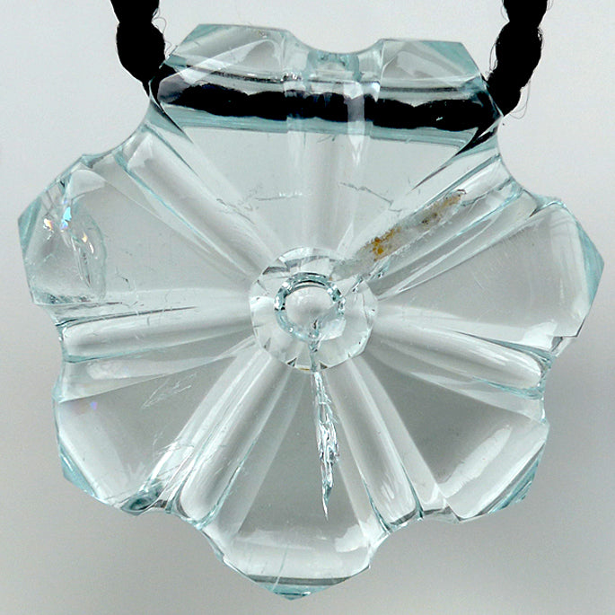 Aquamarine Flower of Isis Pendant by Lawrence Stoller