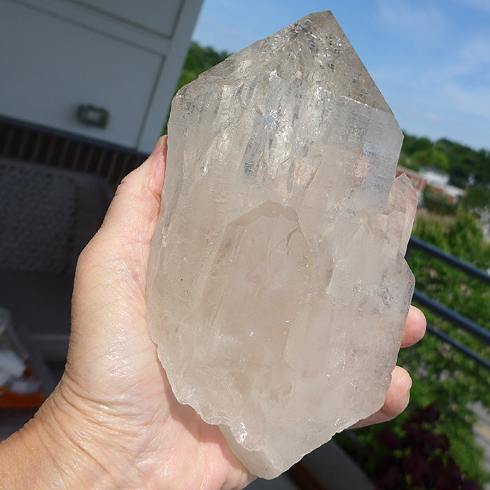 Pale Large Sparkling Citrine Elestial Cluster