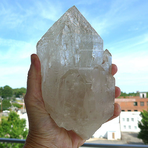 Pale Large Sparkling Citrine Elestial Cluster