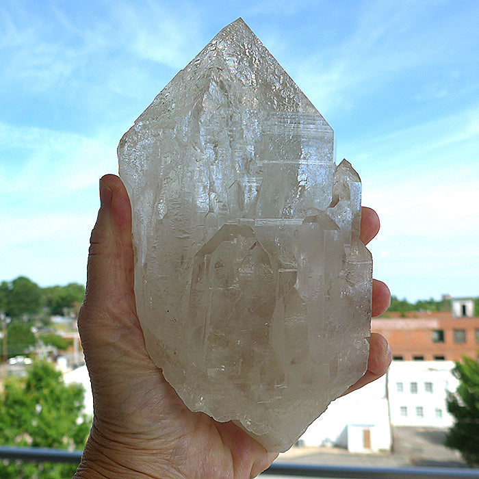 Pale Large Sparkling Citrine Elestial Cluster