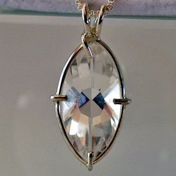 Clear Quartz Infinite Eye Pendant