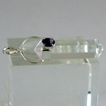 HALF PRICE SALE!!! Clear Quartz DT Pendant with Amethyst Gemstone