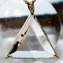 14 kt. Gold Clear Quartz Star of David Pendant