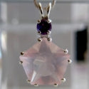 Rose Quartz Star of Venus with Amethyst