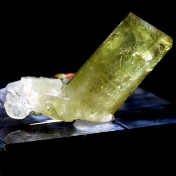 Brazilianite Gemstone with Albite