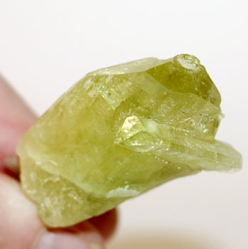 Brazilianite Gem with Bridge Crystal