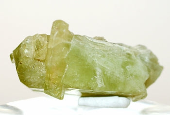 Brazilianite Gem with Bridge Crystal