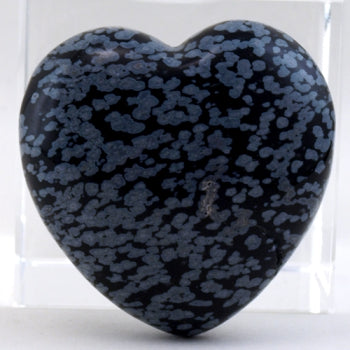 Snowflake Obsidian Heart