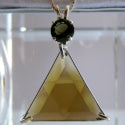Citrine Star of David Pendant with Moldavite