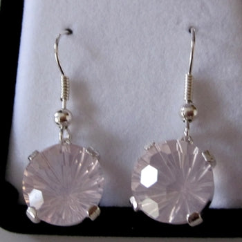 Rose Quartz Super Nova Hanging Earrings