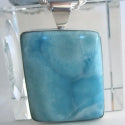 PRICE REDUCTION: Larimar Asymmetrical Medicine Shield Pendant