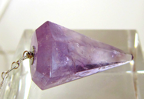 Amethyst Light Filled Faceted Pendulum