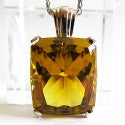 Brilliant 93 Ct Heliodor Pendant in White Gold -- 2X Price Drop!