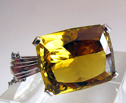 Brilliant 93 Ct Heliodor Pendant in White Gold -- 2X Price Drop!