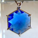 Siberian Blue Quartz Flower of Life Pendant