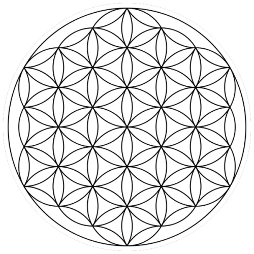 Siberian Blue Quartz Flower of Life Pendant