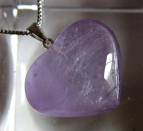 65% OFF! Small Violet Flame Amethyst Heart Pendant
