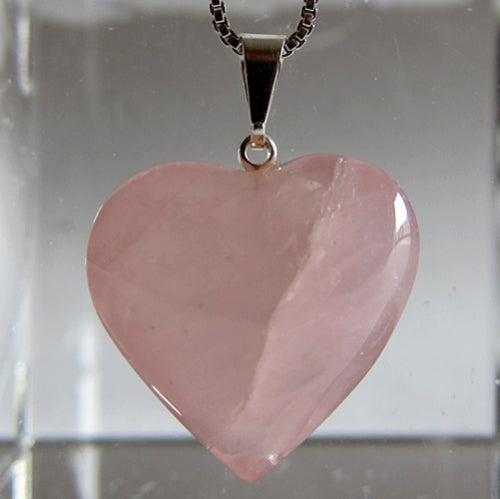 NOW HALF PRICE!! Small Rose Quartz Heart Pendant