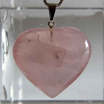 NOW HALF PRICE!! Rose Quartz Heart Pendant