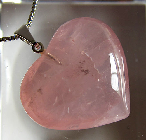 NOW HALF PRICE!! Rose Quartz Heart Pendant