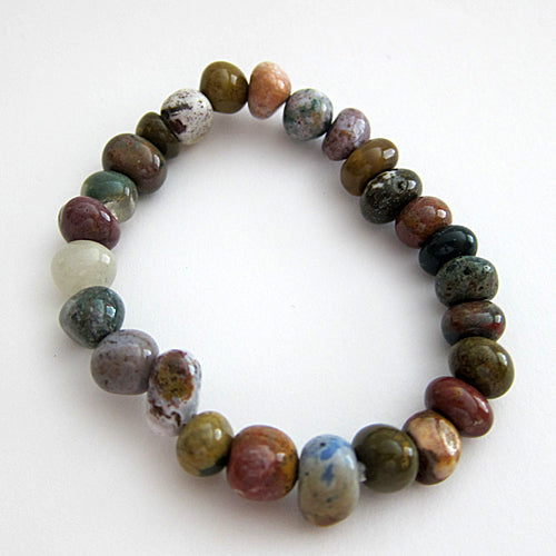 Multicolor Mixed Jasper Power Beads