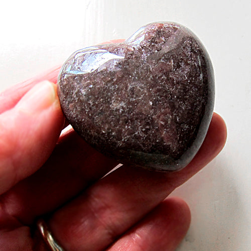 Lepidolite Crystal Heart