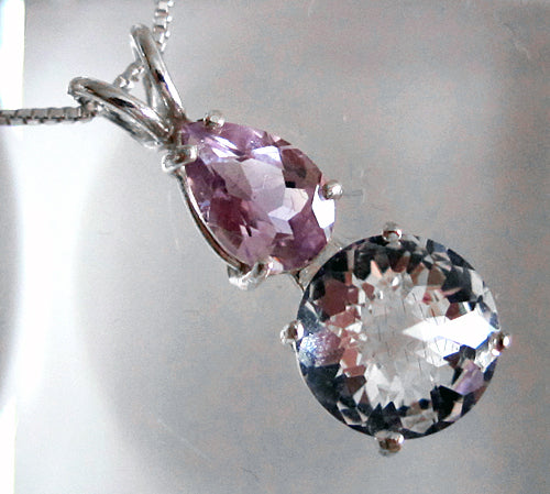 Clear Quartz Mini Radiant Heart with Luminous Amethyst