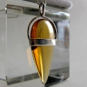Siberian Gold Quartz Reverse Teardrop Pendant