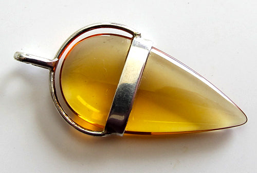 Siberian Gold Quartz Reverse Teardrop Pendant