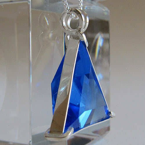 Siberian Blue Quartz Star of David Pendant