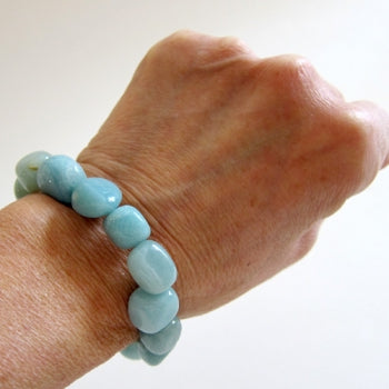 Angelite Tumbled Power Bead Bracelet